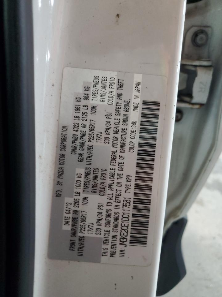 2013 Mazda Cx-5 Touring VIN: JM3KE2CE1D0117581 Lot: 67410495