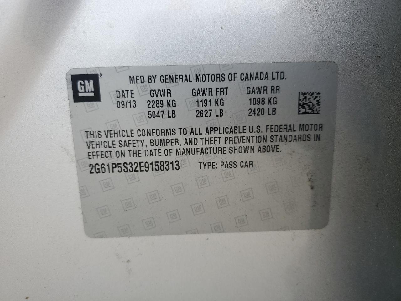 2014 Cadillac Xts Premium Collection VIN: 2G61P5S32E9158313 Lot: 67538625