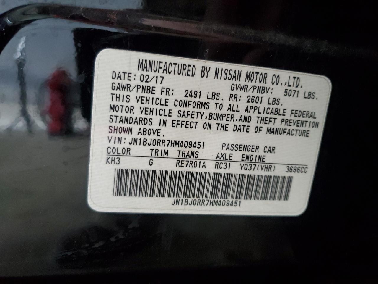 2017 Infiniti Qx50 VIN: JN1BJ0RR7HM409451 Lot: 70538965