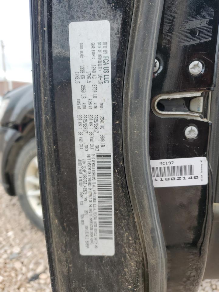 2016 Dodge Journey Sxt VIN: 3C4PDDBG2GT140973 Lot: 70449685