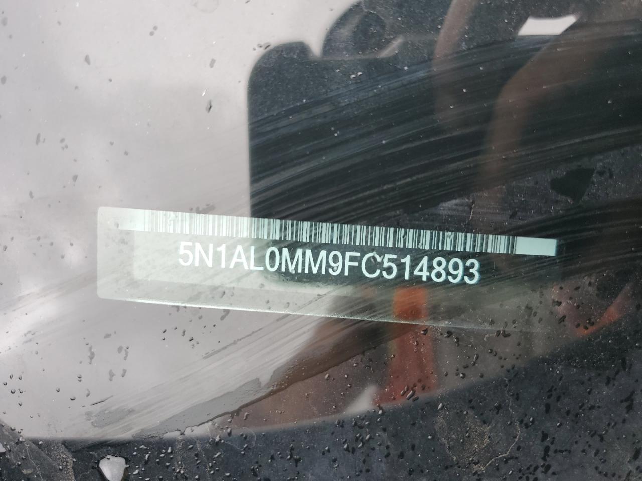 2015 Infiniti Qx60 VIN: 5N1AL0MM9FC514893 Lot: 69554755