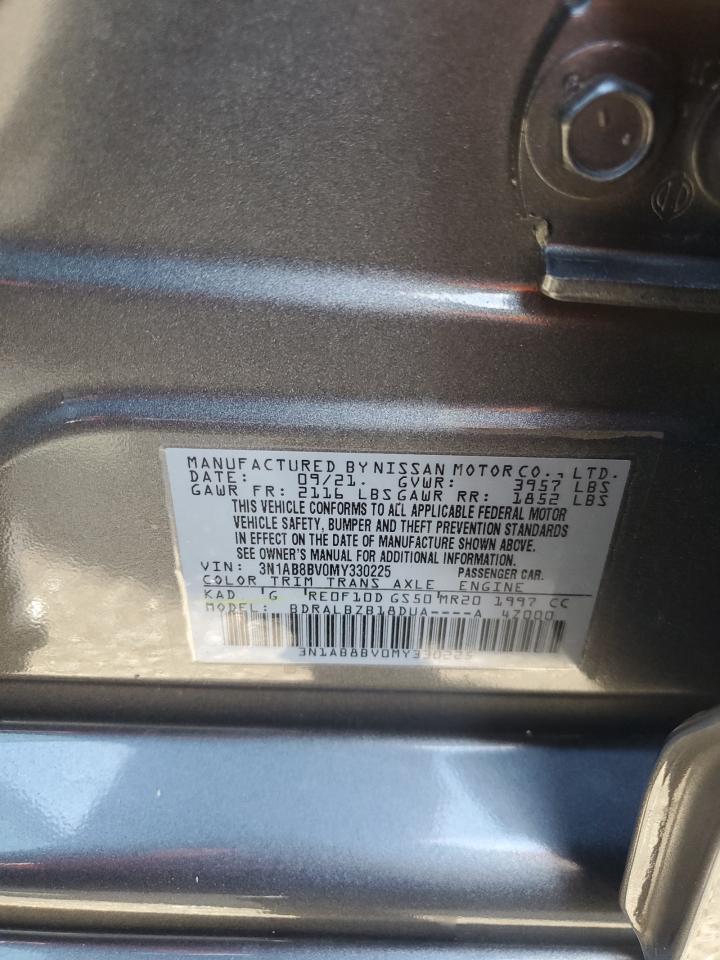 2021 Nissan Sentra S VIN: 3N1AB8BV0MY330225 Lot: 69767275