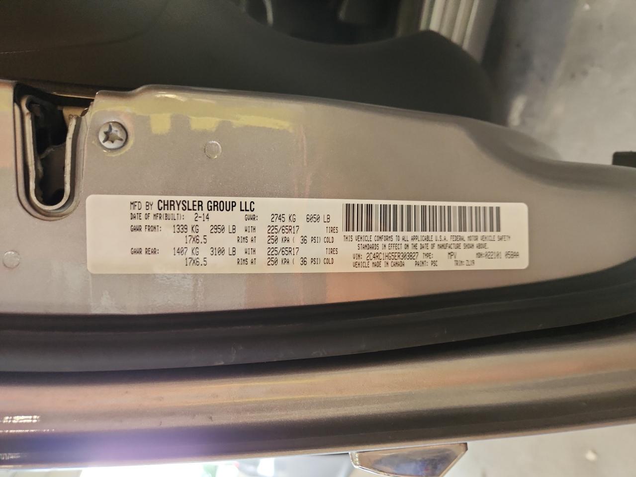 2014 Chrysler Town & Country S VIN: 2C4RC1HG5ER303827 Lot: 66242155