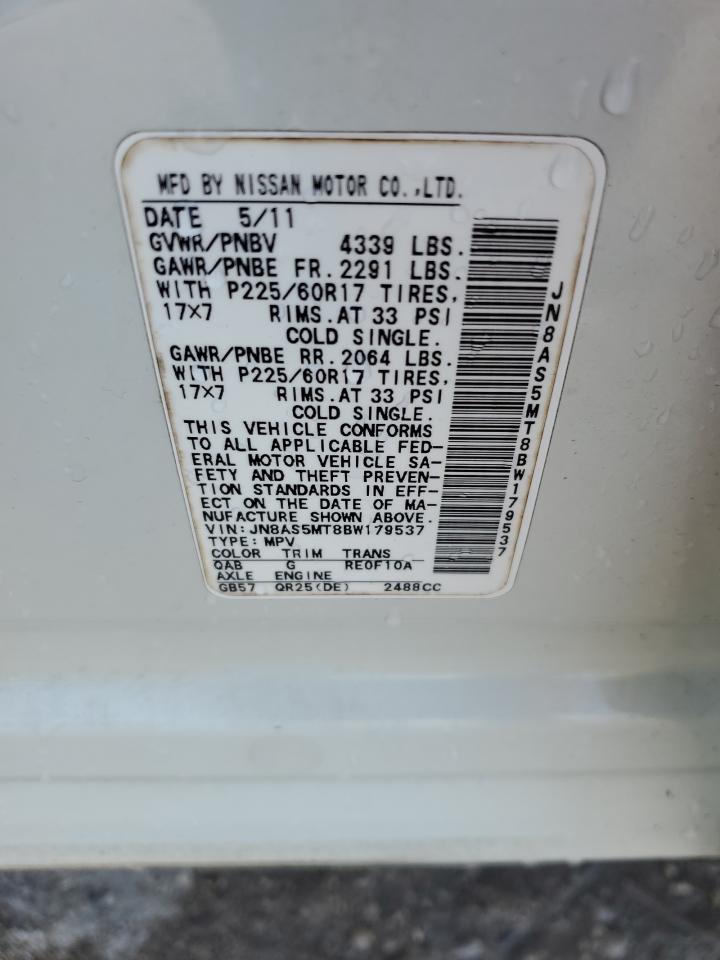 2011 Nissan Rogue S VIN: JN8AS5MT8BW179537 Lot: 70754955