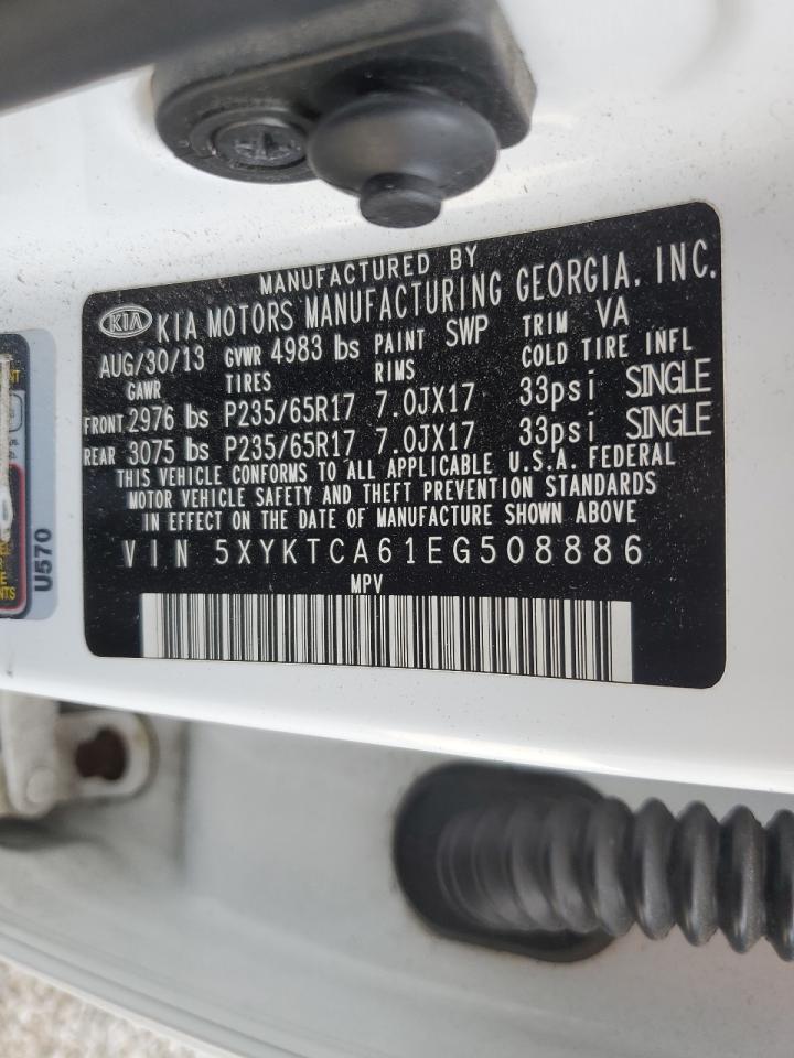 2014 Kia Sorento Lx VIN: 5XYKTCA61EG508886 Lot: 70201485