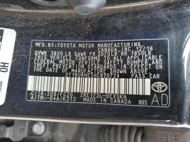 2017 TOYOTA COROLLA L  
