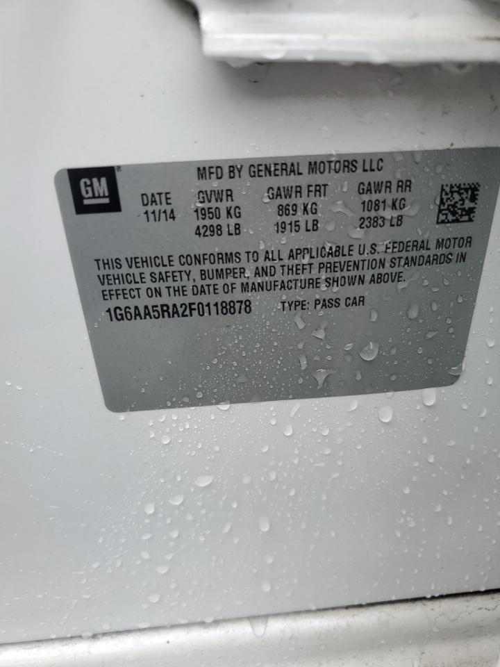 2015 Cadillac Ats VIN: 1G6AA5RA2F0118878 Lot: 69425665