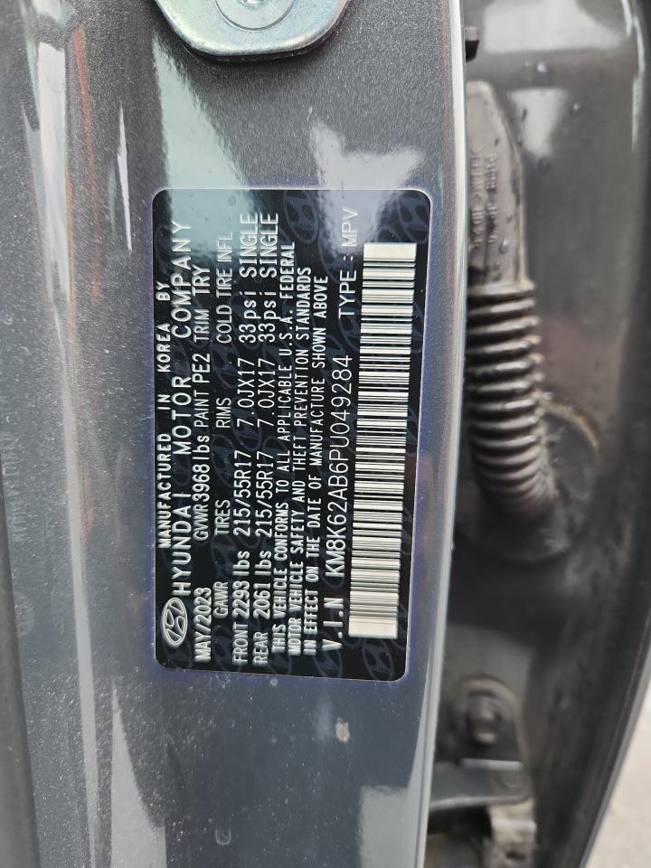 2023 Hyundai Kona Sel VIN: KM8K62AB6PU049284 Lot: 69823835