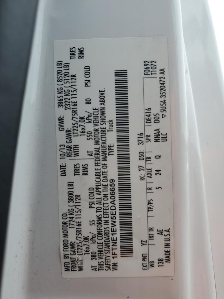 2014 Ford Econoline E150 Van VIN: 1FTNE1EW5EDA06659 Lot: 68756595