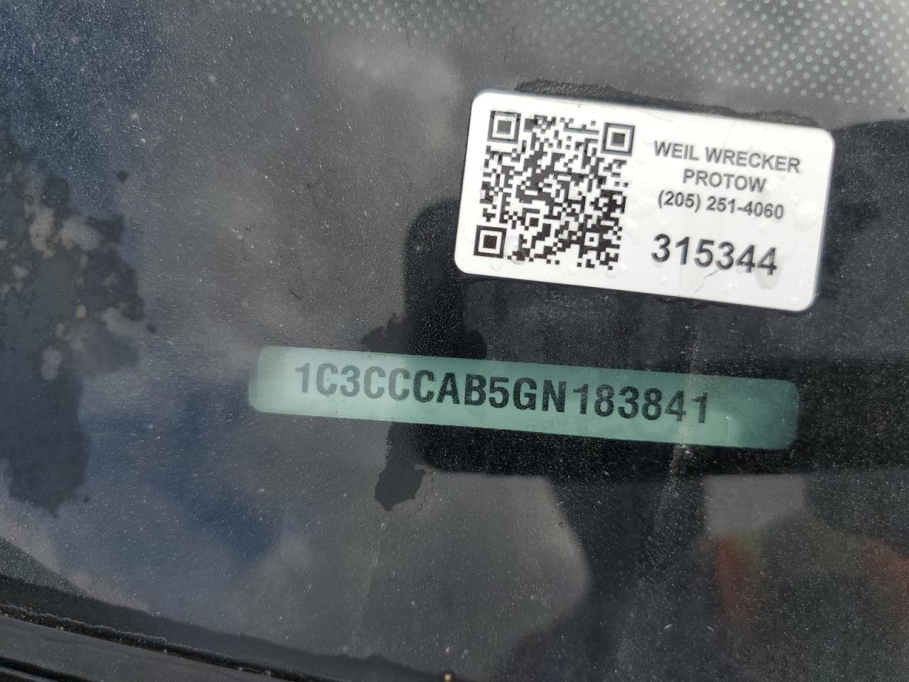 2016 Chrysler 200 Limited VIN: 1C3CCCAB5GN183841 Lot: 67808185