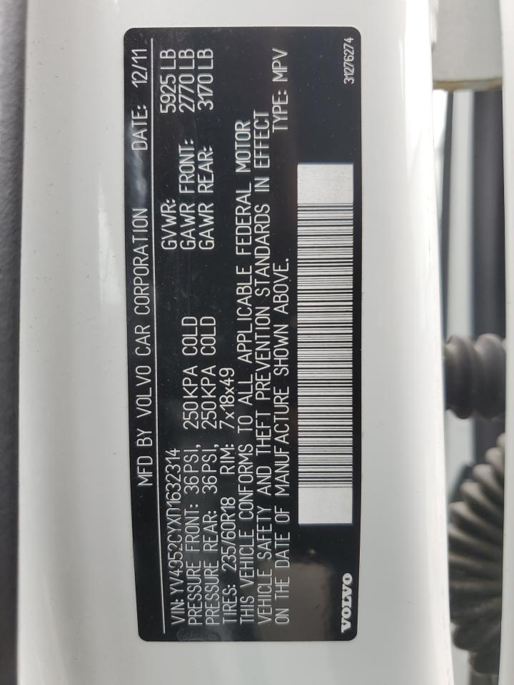 2013 Volvo Xc90 3.2 VIN: YV4952CYXD1632314 Lot: 68624115