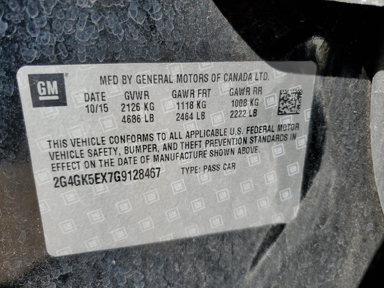 2016 Buick Regal VIN: 2G4GK5EX7G9128467 Lot: 68007645