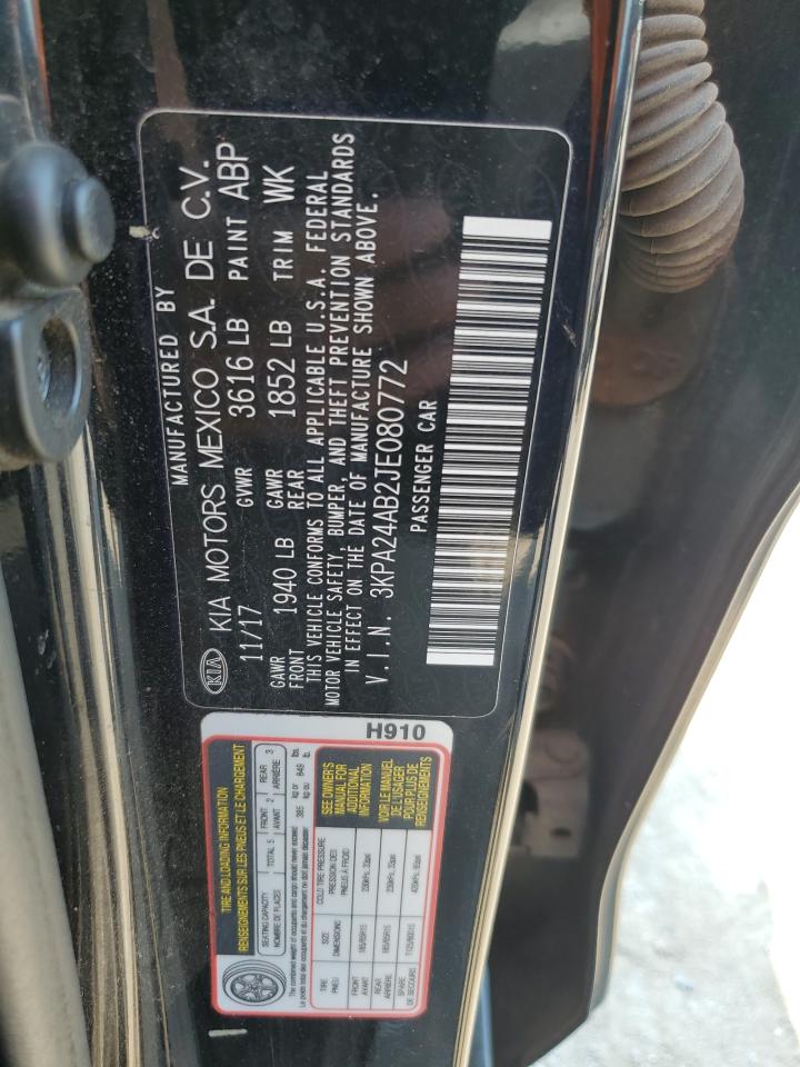 2018 Kia Rio Lx VIN: 3KPA24AB2JE080772 Lot: 67587475