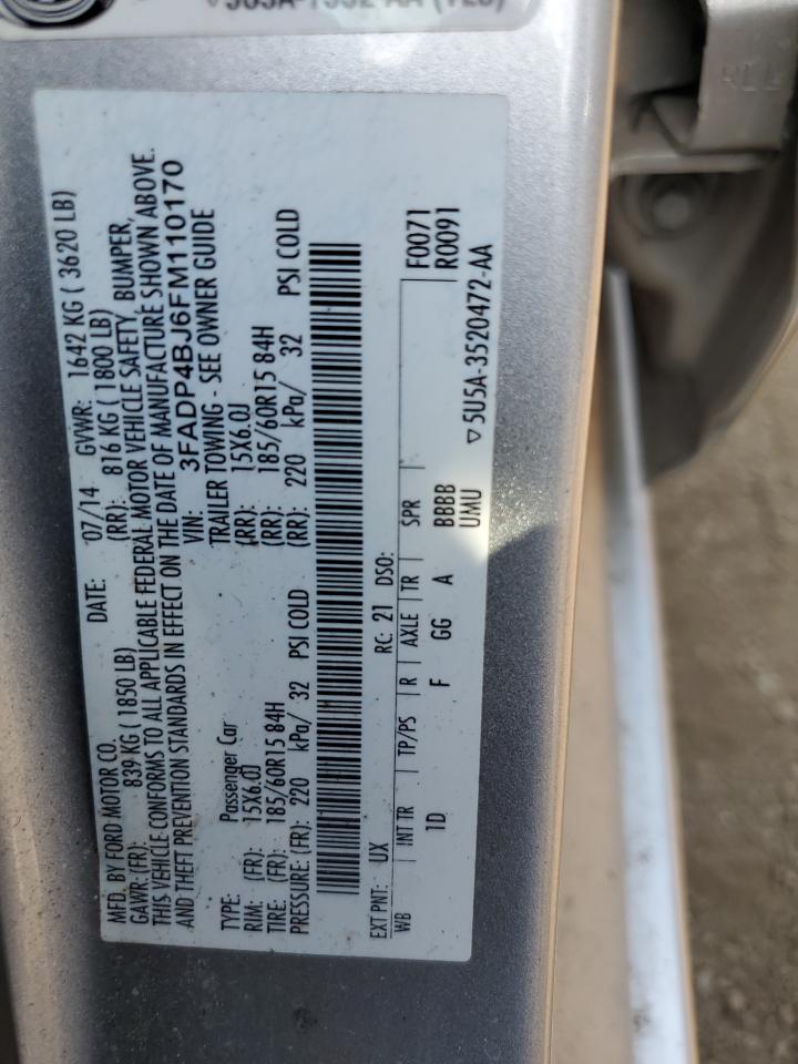 3FADP4BJ6FM110170 2015 Ford Fiesta Se