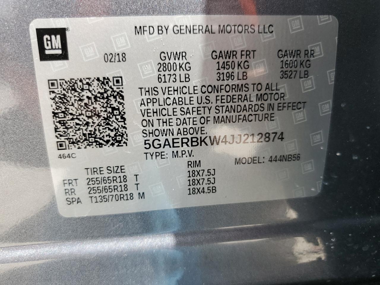 2018 Buick Enclave Essence VIN: 5GAERBKW4JJ212874 Lot: 69147645