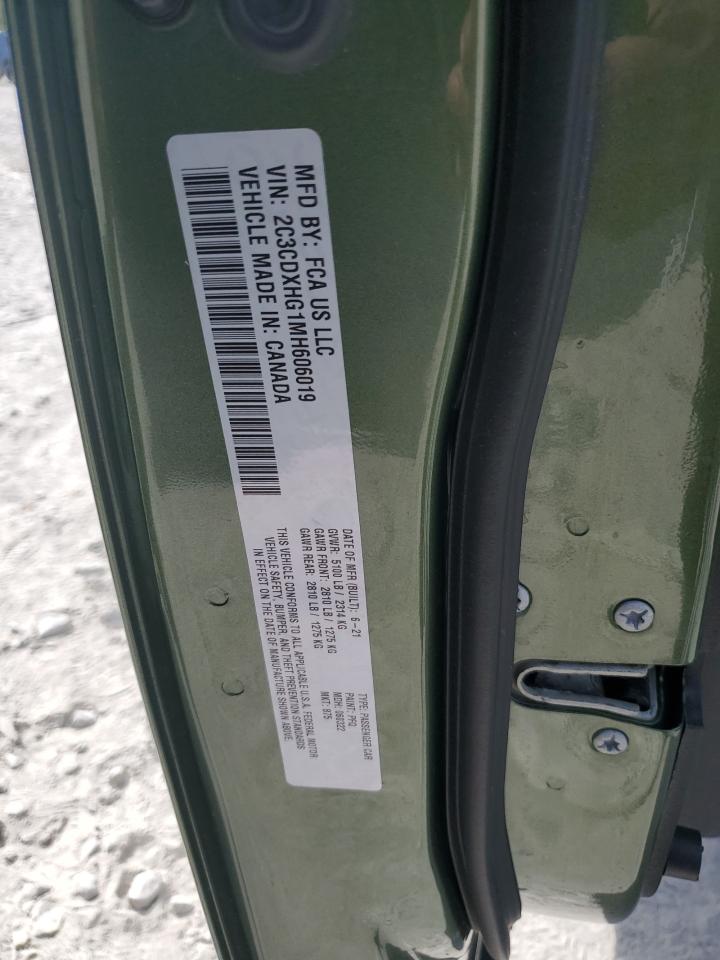 2021 Dodge Charger Gt VIN: 2C3CDXHG1MH606019 Lot: 69120045