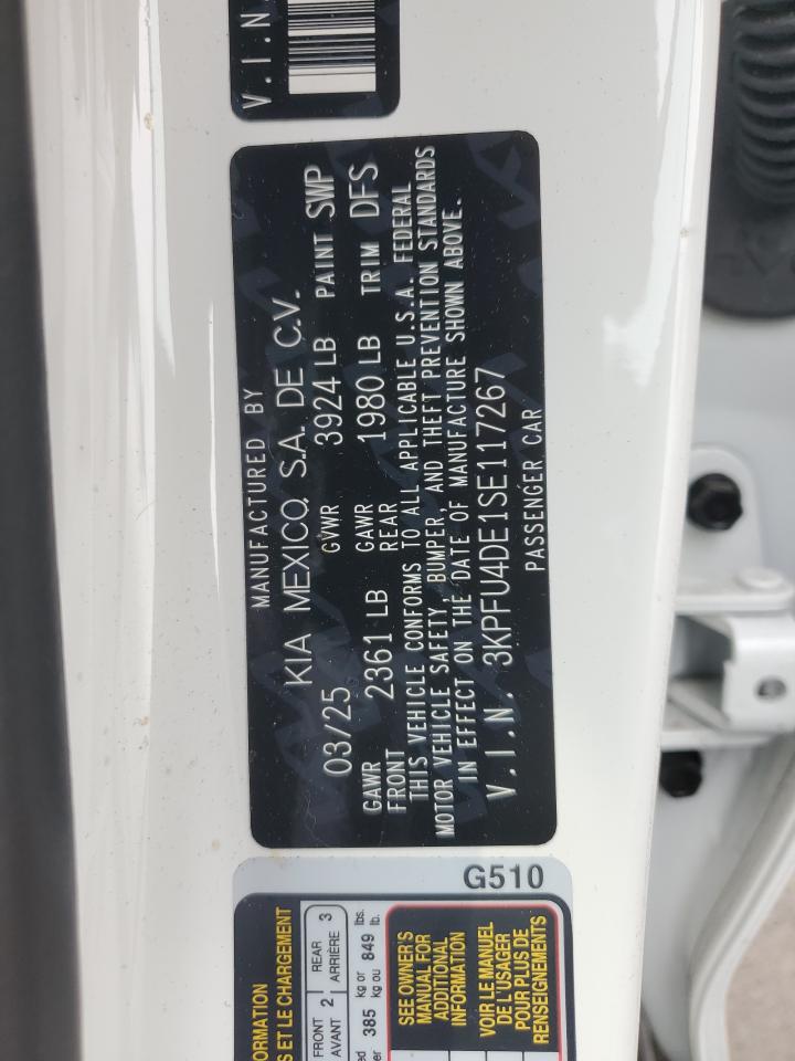 2025 Kia K4 Ex VIN: 3KPFU4DE1SE117267 Lot: 66602835
