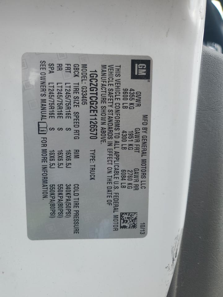 2014 Chevrolet Express G3500 VIN: 1GCZGTCG2E1126570 Lot: 71882575