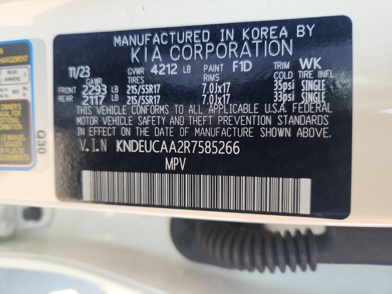 2024 Kia Seltos S VIN: KNDEUCAA2R7585266 Lot: 67090805