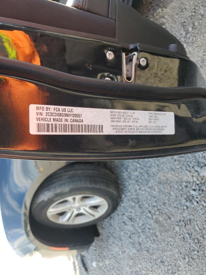2022 Dodge Charger Sxt VIN: 2C3CDXBG9NH125557 Lot: 70653475