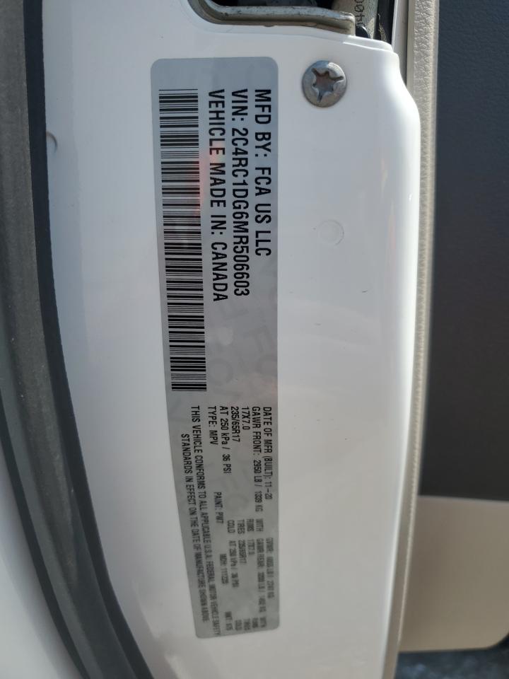 2021 Chrysler Voyager Lxi VIN: 2C4RC1DG6MR506603 Lot: 67408485