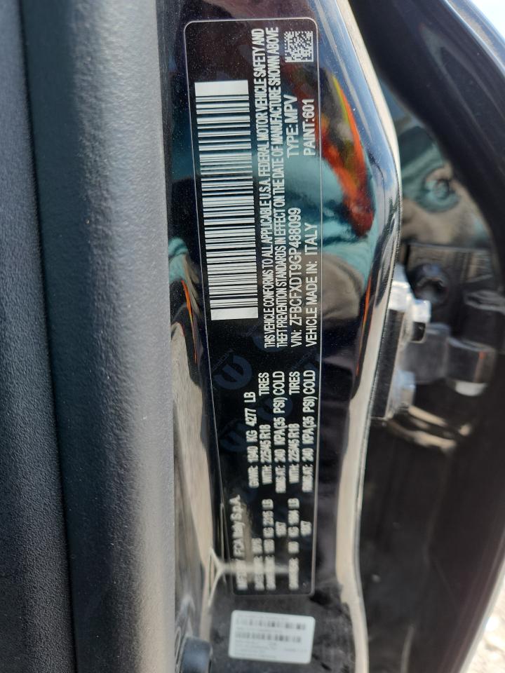 2016 Fiat 500X Lounge VIN: ZFBCFXDT9GP488099 Lot: 67619305