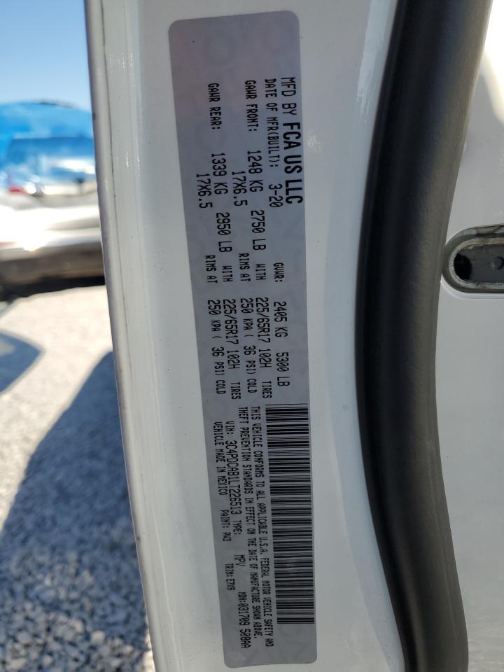 2020 Dodge Journey Se VIN: 3C4PDCAB1LT226513 Lot: 70621555
