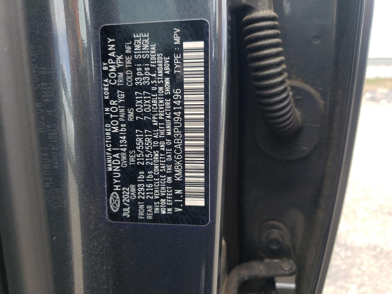 2023 Hyundai Kona Sel VIN: KM8K6CAB3PU941496 Lot: 69229085