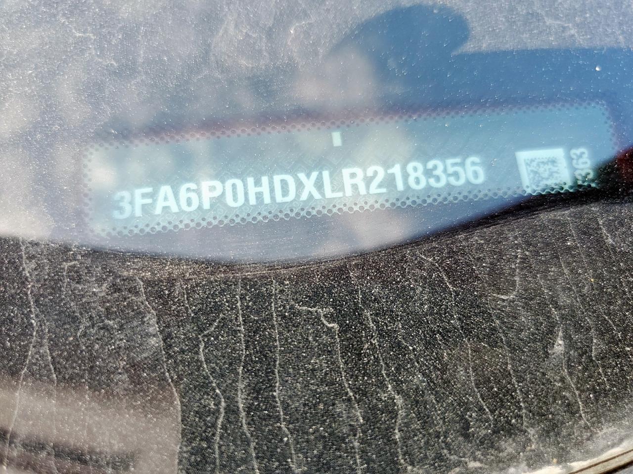 2020 Ford Fusion Se VIN: 3FA6P0HDXLR218356 Lot: 66825605