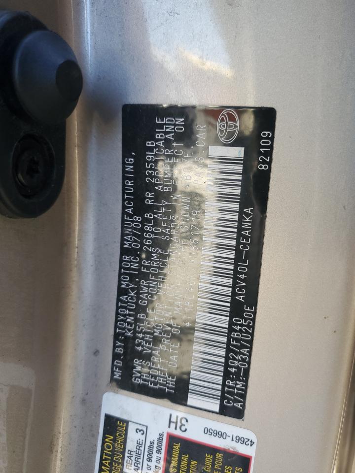 2009 Toyota Camry Base VIN: 4T1BE46K79U861719 Lot: 70602615