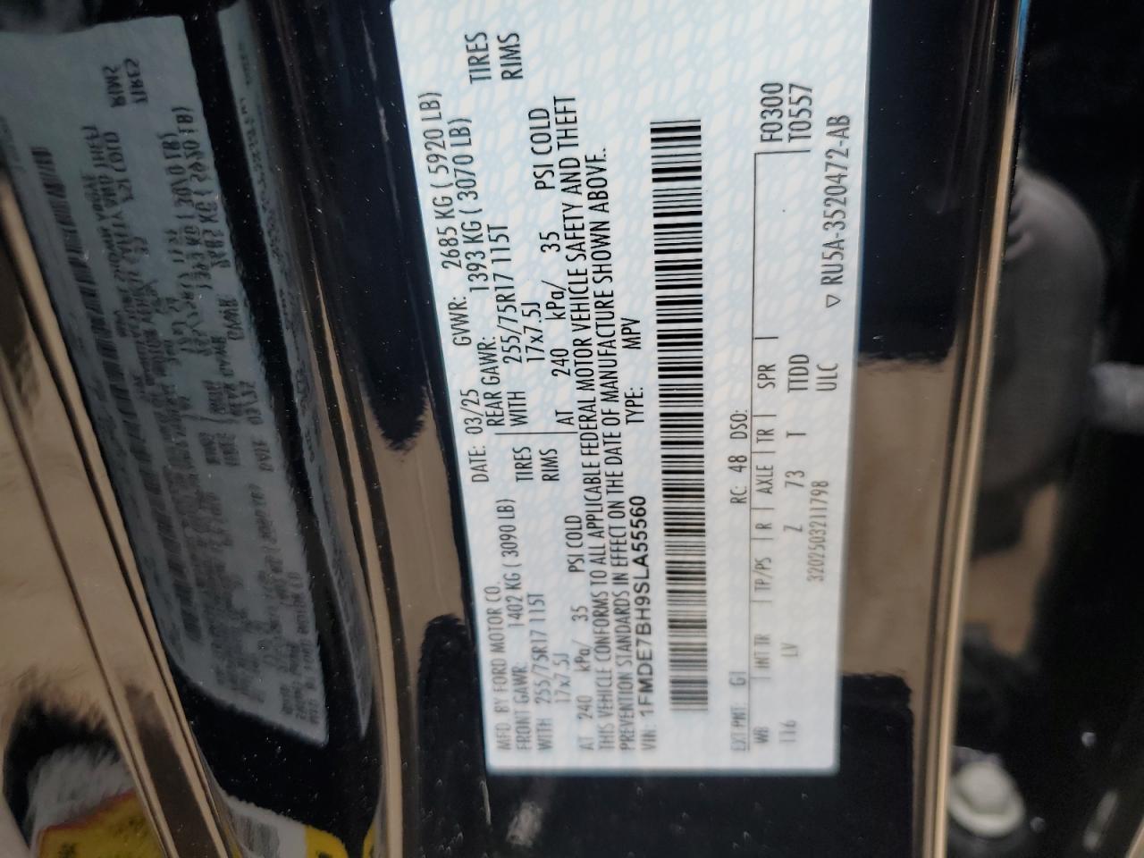 2025 Ford Bronco Big Bend VIN: 1FMDE7BH9SLA55560 Lot: 70566645