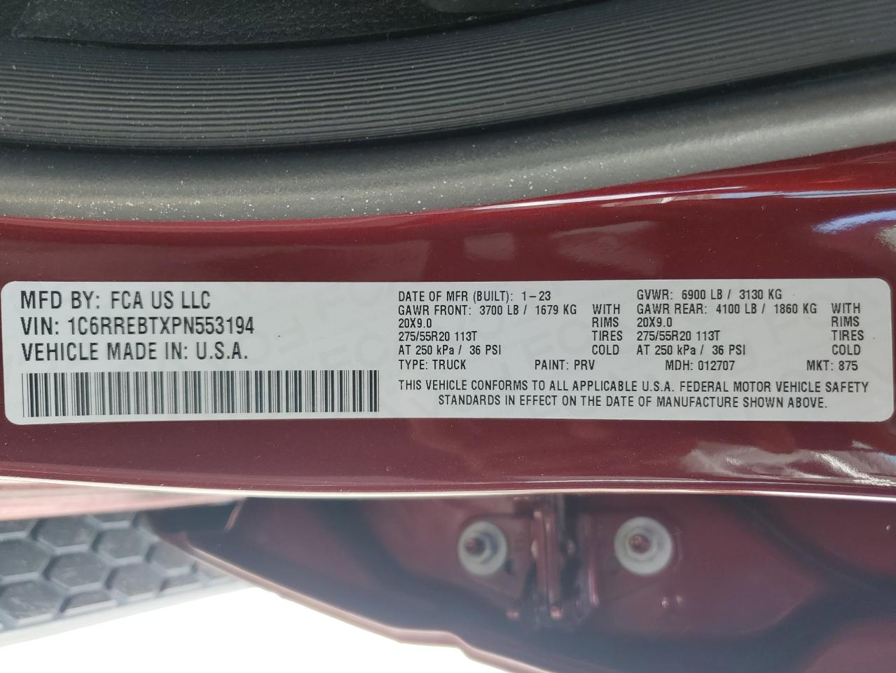 1C6RREBTXPN553194 2023 Ram 1500 Big Horn/Lone Star