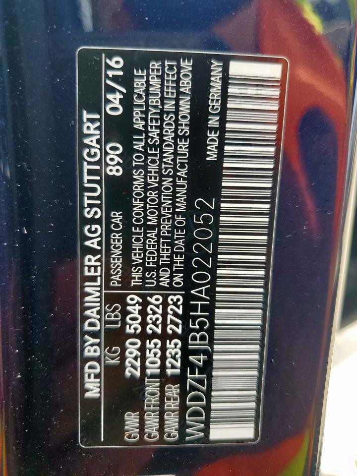 2017 Mercedes-Benz E 300 VIN: WDDZF4JB5HA022052 Lot: 70568615