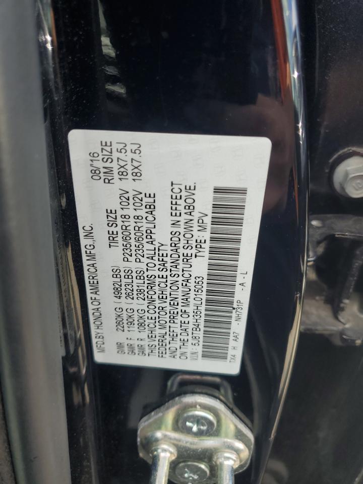 2017 Acura Rdx VIN: 5J8TB4H35HL015053 Lot: 69073975