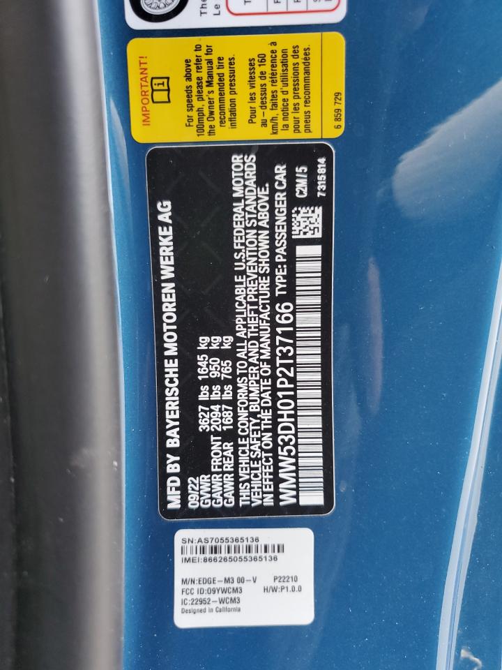 2023 Mini Cooper S VIN: WMW53DH01P2T37166 Lot: 68636415