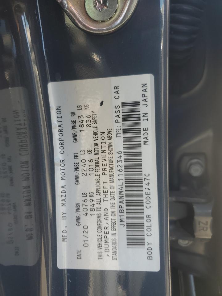 2020 Mazda 3 Premium VIN: JM1BPANM4L1162346 Lot: 70642715