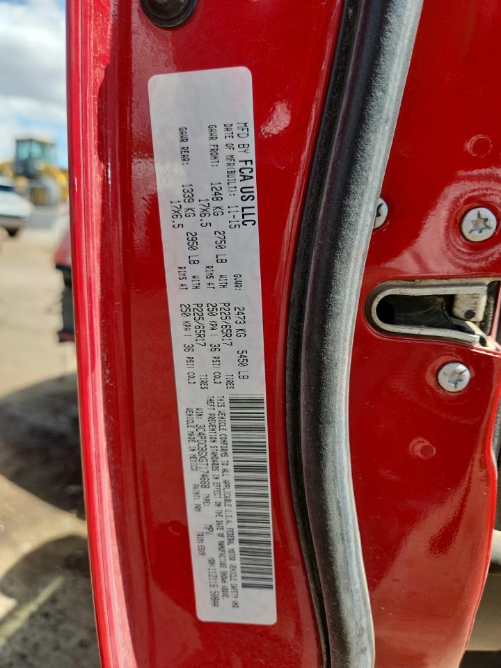 2016 Dodge Journey Sxt VIN: 3C4PDCBGXGT174668 Lot: 70481225