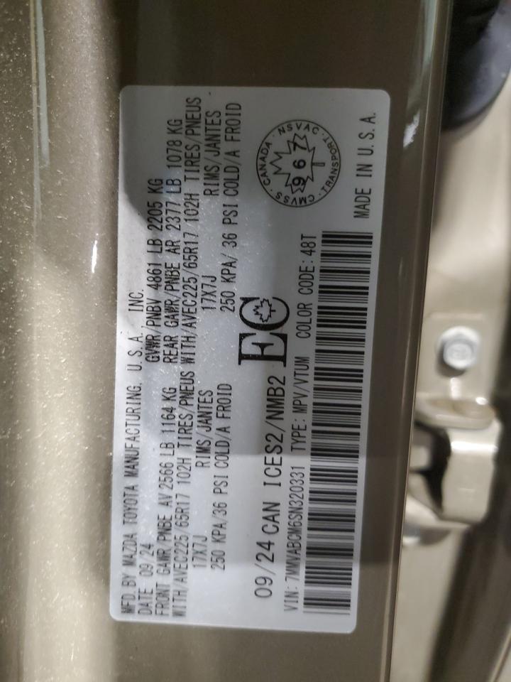 2025 Mazda Cx-50 Gs-L VIN: 7MMVABCM6SN320331 Lot: 68401055