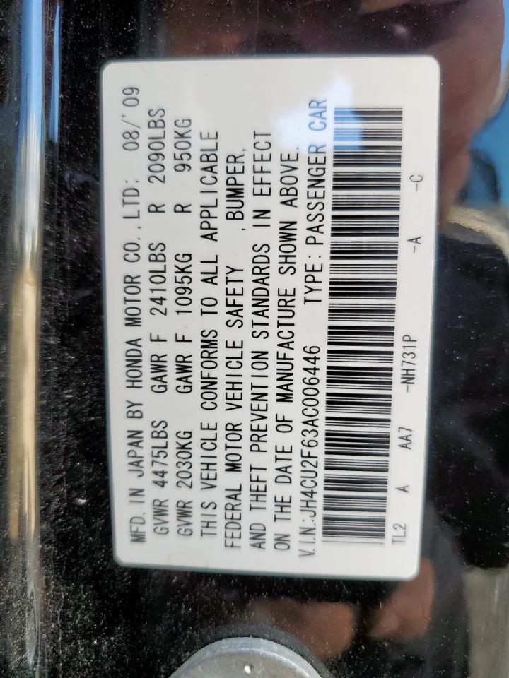 2010 Acura Tsx VIN: JH4CU2F63AC006446 Lot: 69194015