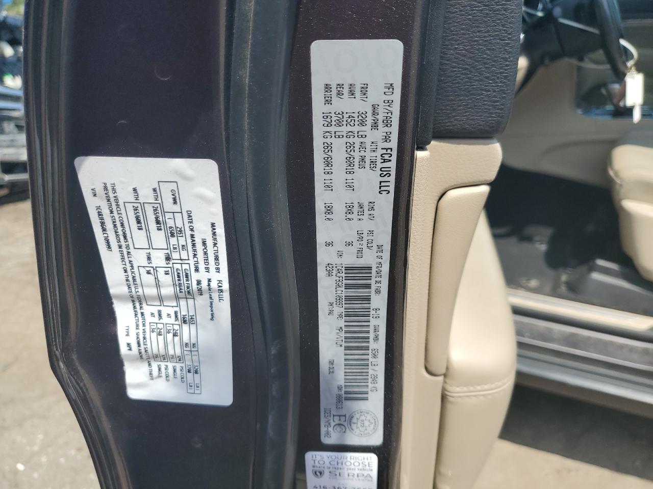 2020 Jeep Grand Cherokee Limited VIN: 1C4RJFBG0LC109997 Lot: 70190935