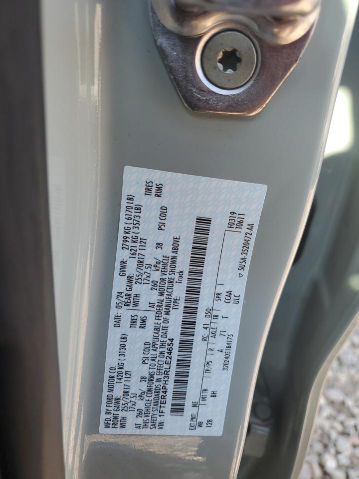 2024 Ford Ranger Xl VIN: 1FTER4PH3RLE24654 Lot: 70291005