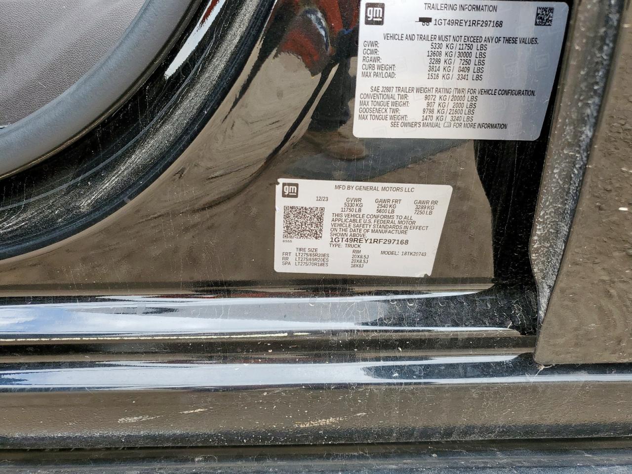 2024 GMC Sierra K2500 Denali VIN: 1GT49REY1RF297168 Lot: 70296515