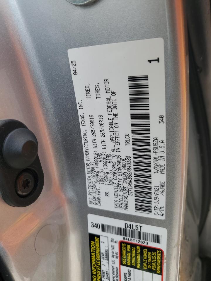2025 Toyota Tundra Crewmax Sr VIN: 5TFLA5AB8SX048380 Lot: 70812035
