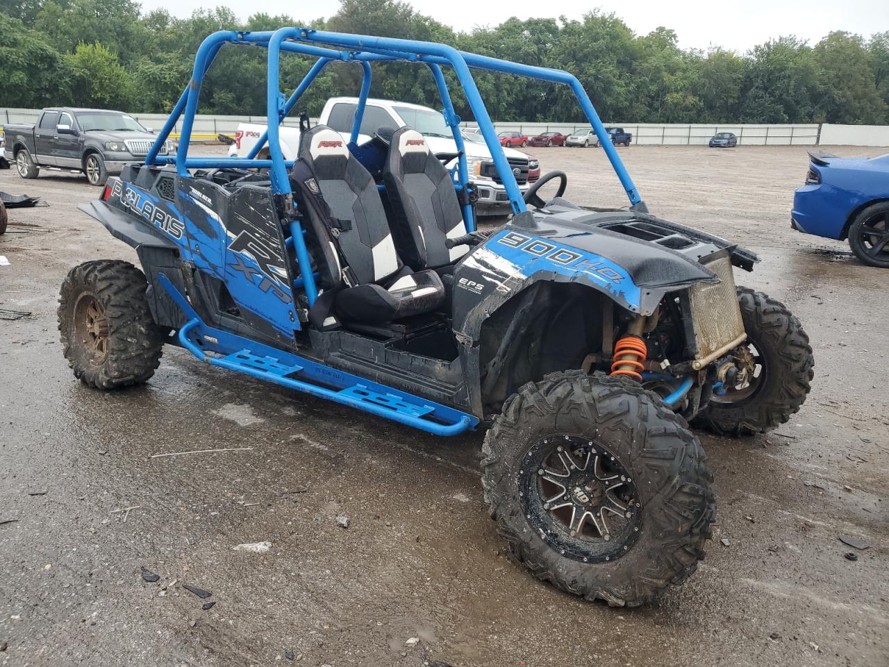 2013 Polaris Rzr 4 900 Xp Eps blue null gas 4XAXT9EA2DB141908 photo #1