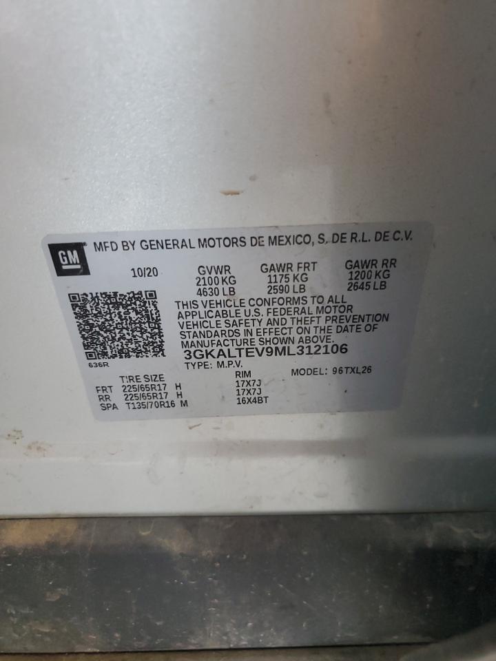 2021 GMC Terrain Sle VIN: 3GKALTEV9ML312106 Lot: 68337675