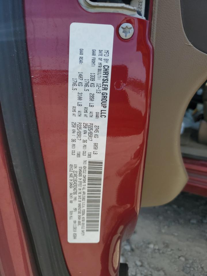 2014 Chrysler Town & Country Touring VIN: 2C4RC1BG4ER246786 Lot: 70358655