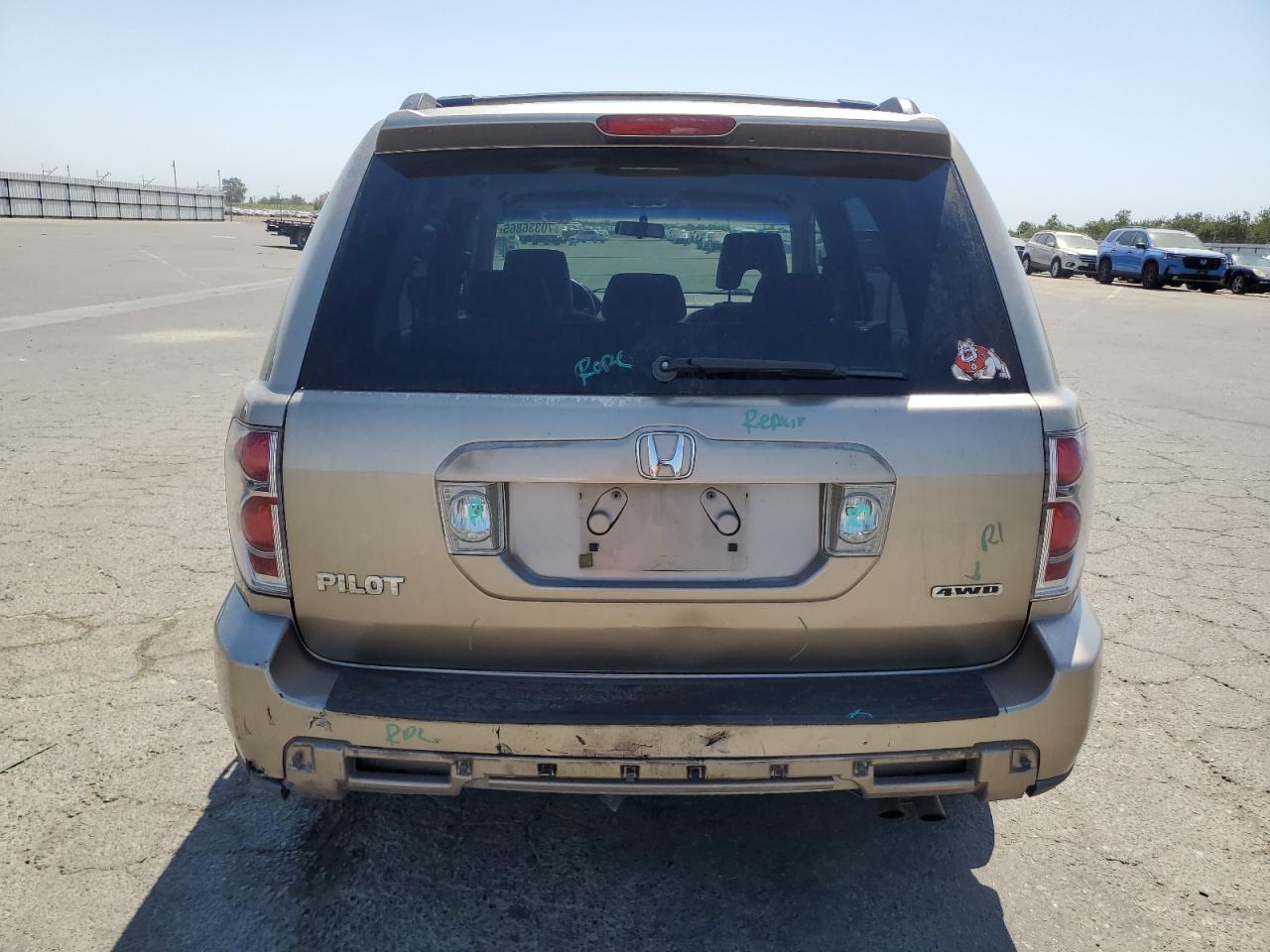 2006 Honda Pilot Ex VIN: 2HKYF18406H523898 Lot: 70336865