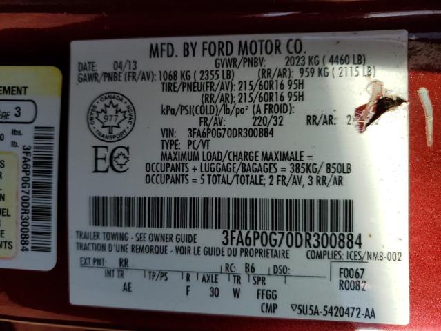 2013 FORD FUSION S  