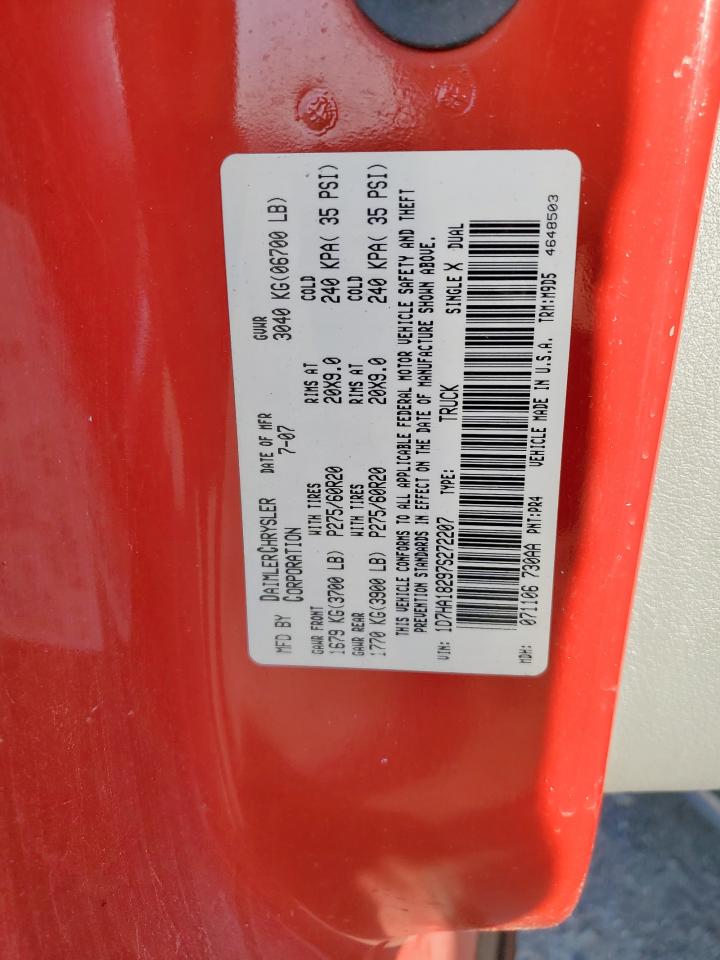 2007 Dodge Ram 1500 St VIN: 1D7HA18297S272207 Lot: 69082575