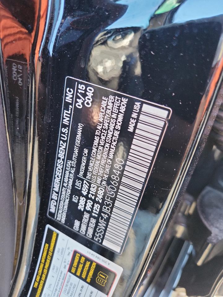 2015 Mercedes-Benz C 300 VIN: 55SWF4JB3FU068480 Lot: 70721175